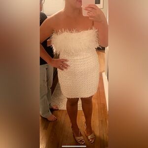 Nadine Merabi Harlow white dress 🤍 size XXL